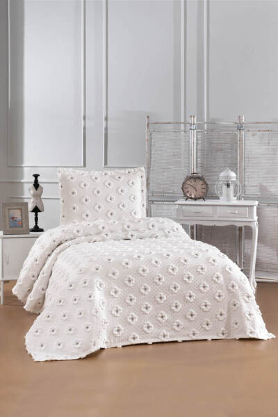 DANTEELHOME Soft 2-Piece Single Bed Pique Set White