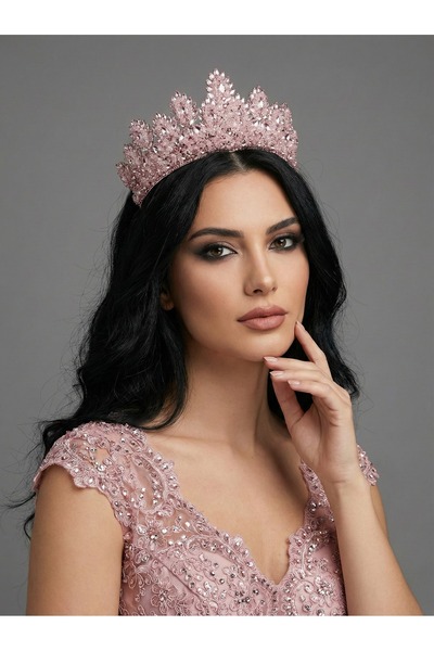 Magic Tiara Işıltılı Kristal Taç – El Yapımı Özel Gün Tacı