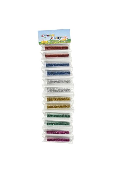 Colorarte Sclipici decorativ pulbere, diverse culori, set 12 buc,