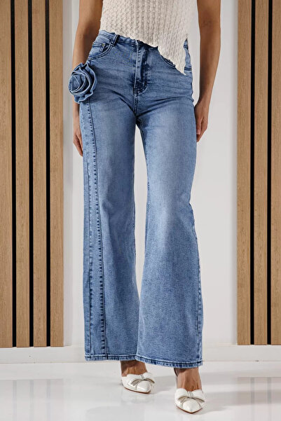 Zaira Γυναικείο τζιν καμπάνα παντελόνι Brigitta μπλε #A1346 - L