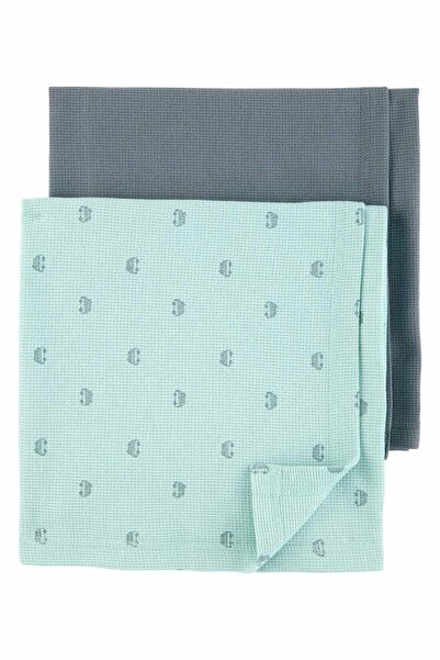 Carter's Erkek Bebek Petek Örgülü 2'li Battaniye Mint