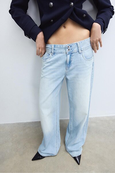 Stradivarius Düşük bel çift düğmeli jean