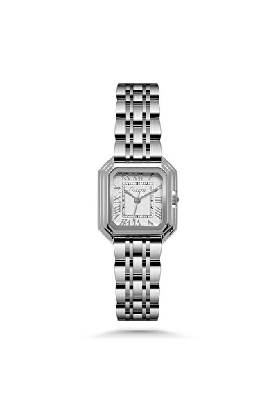 catera Katera women's stainless steel wristwatch in silver with a white dial