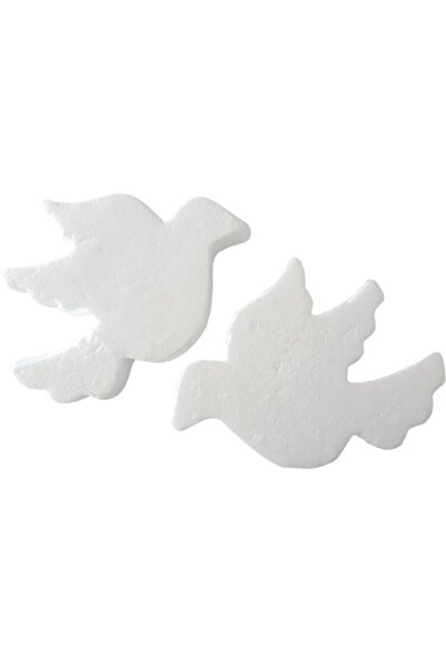 Colorarte Creative accessories polystyrene dove, white, set of 2 pieces,