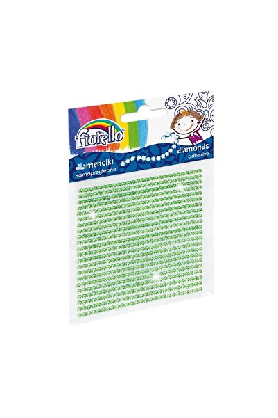 Fiorello Accesorii creatie - diamante plastic, verde, 2mm, autoadezive, blist...