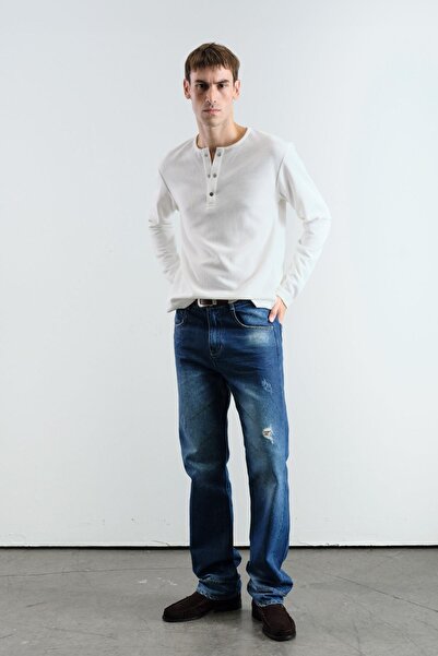 Hiccup Tricou GIESTO Slim Fit cu guler cu nasturi și mânecă lungă