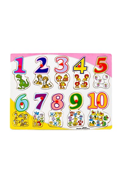 Colorarte Educational wooden puzzle - Learn numbers and animals, 3+ years, Co...