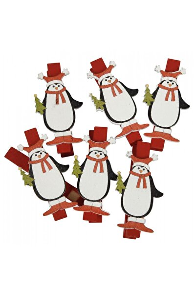 Colorarte Δημιουργικά αξεσουάρ - ξύλο - αγκίστρι πιγκουίνου, χρωματιστό, 3,5c...