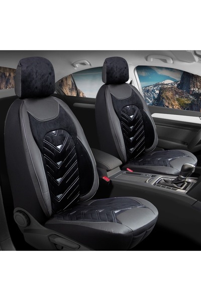 ACKSTORE غطاء مقعد سيارة سكودا كودياك متوافق مع السيارة، مصنوع من الجلد نصف ا...