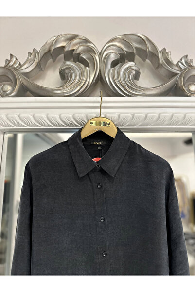 Invee INVEЕ Lyocell Gömlek - Siyah