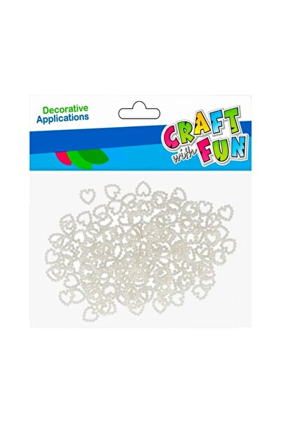 Craft with Fun Accesorii creatie inimioare perlate, Craft with Fun, 501296, 20g