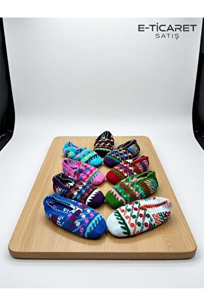 ABAS örgü patik, tığ işi patik, el yapımı, ev terliği, çeyiz patiği, hediyeli...