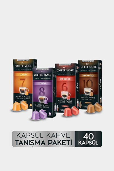 Coffee More Kapsül Tanışma Paketi 40 Kapsül