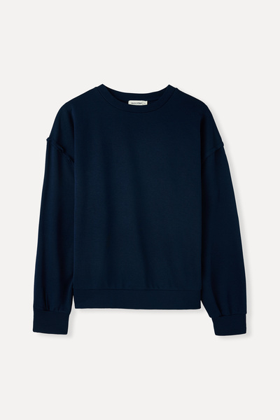 Mudo Modal Mixed Oversize Crew Neck Sweatshirt