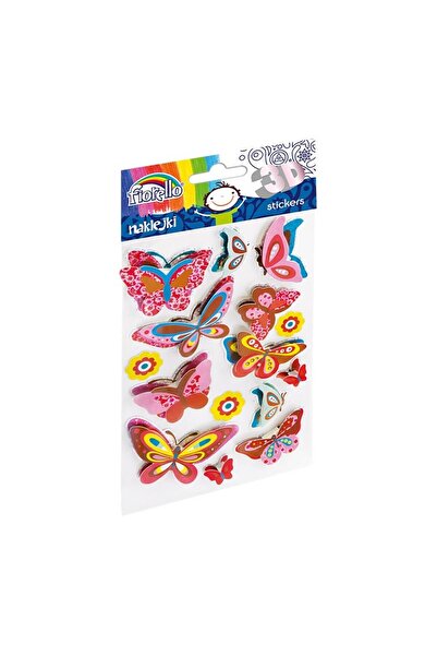 Fiorello Abtibilduri - fluturi, 15-70mm, 3D cu sclipici, Fiorello, GR-NP018 /...