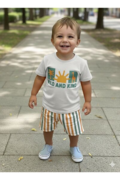 ciklet kids طقم علوي سفلي للأولاد مع شورت