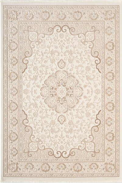Karmen Halı İdol IO004B Krem Bej Halı Klasik Desen Akrilik Yumuşak Dokulu Pam...