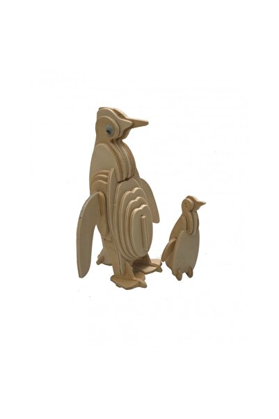 Amos 3D wooden puzzle - Penguins, coloring,