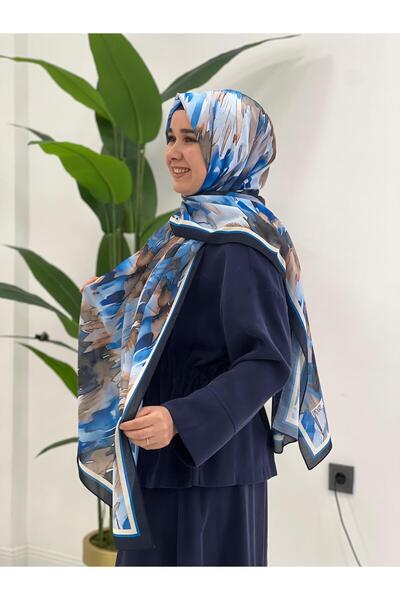 Ladureipek Mavi Desenli Şal