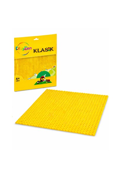 PlayZen Classic Yellow Floor Plate – 25×25 cm Hard Base |   Building Block Pl...
