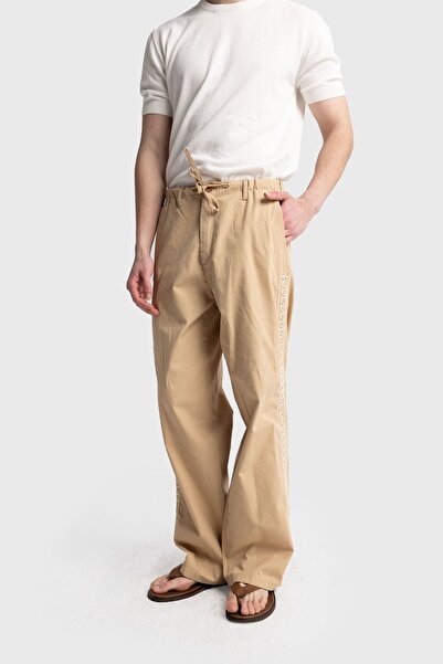 Hiccup GIESTO Pantaloni bărbătești din poplin, croială regulată, cu talie cu ...