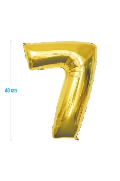 MC Micostore Baloane aniversare PartyGo cifra 7, 40cm, auriu, FB0018