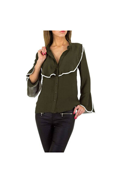 Julie by JCL Blouse Collection B038 khaki color size S