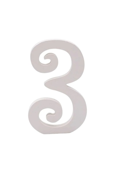 MC Micostore Zebra party decorations number 3, 11cm, wood, self-adhesive, JAB...