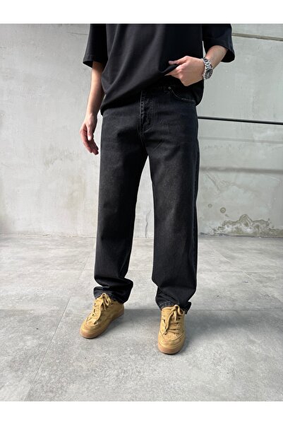 DIFRANSEL JEANS Ανδρικό τζιν σε φαρδιά γραμμή, μαύρο, πλυμένο