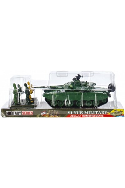 Mega Creative Tanc militar cu 4 soldati MegaCreative 458282, plastic, verde, ...