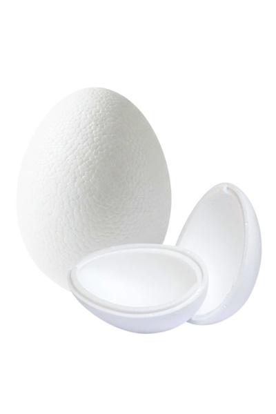 Colorarte Accesorii creatie - polistiren HD - ou din 2 parti, alb, 10x14cm,