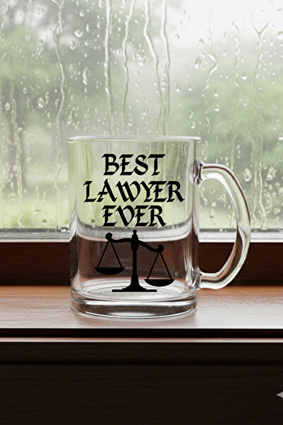 giftkonsept Best Lawyer Ever Designed Transparent Glass Mug with Professional...
