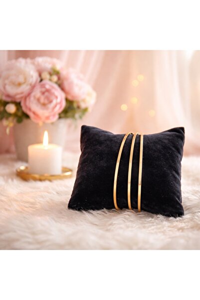 Alissa Accessories ALİSSA VİP ÇELİK 316 L 3'LÜ 6 CM AJDA BİLEZİK İNCE GOLD
