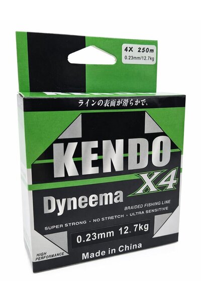 Kendo Dynema 4 Braid 250Mt (Green) 0.23 mm