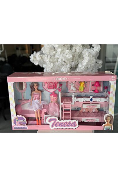 Zenessa zennesa lüks ranza yatak seti yatak odası ve bebekler ve koltuklu 62x...