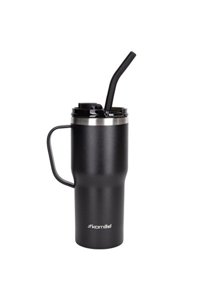 Kamille KM-2160 Sport Thermal Mug, stainless steel, 600 ml, black