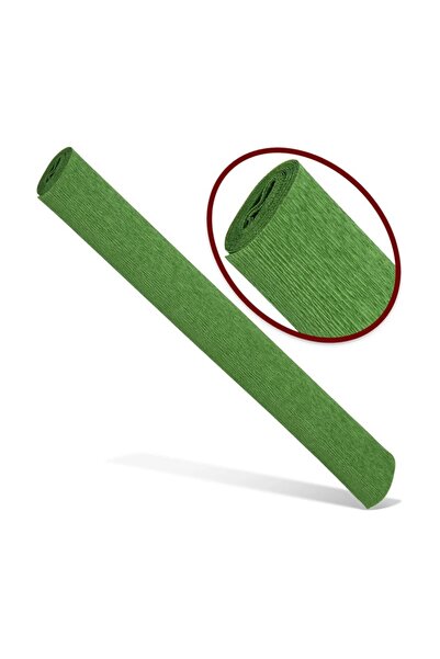 Colorarte Hartie creponata QC-024, verde fistic, 50x200cm, solida floristica