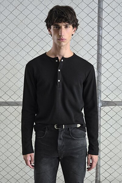 Hiccup Tricou GIESTO Slim Fit cu guler cu nasturi și mânecă lungă