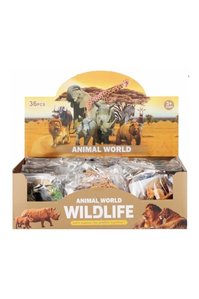Mega Creative Wild animal figurine toy MegaCreative 571510, 8x9cm, pvc, 36 pc...