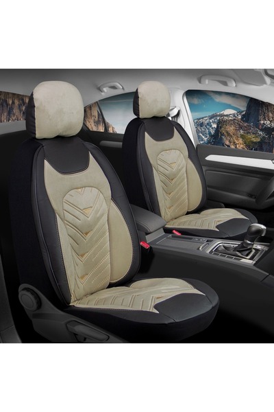 ACKSTORE غطاء مقعد سيارة سكودا كودياك متوافق مع السيارة، مصنوع من الجلد نصف ا...