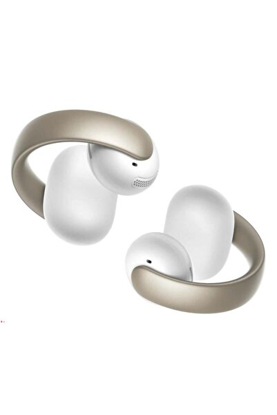 Soundcore AeroClip Wireless (TWS) Earphones Open with Clip White and Gold