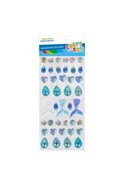 Craft with Fun Accesorii creatie - stickere autoadezive - sirena cristal, 8x2...