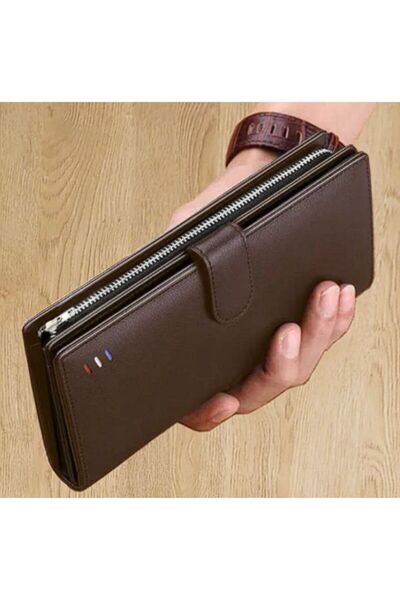 GÜMRÜK BEY Genuine Leather Long Wallet – Unisex Model for Men/Women - Card Ho...