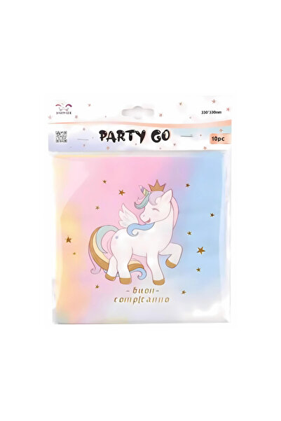 MC Micostore Unicorn print napkins, PartyGo, BR0024-T, set of 6 pieces