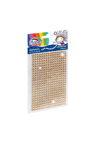 Fiorello Accesorii creatie - diamante plastic, galben, 4mm, autoadezive, blis...