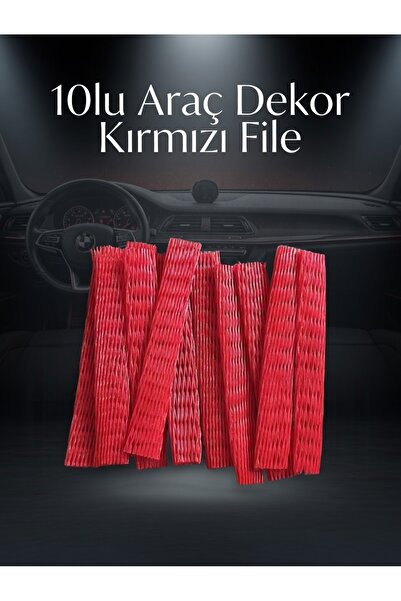 sahmeran oto aksesuar Red Car Protective Net 10 Pieces Modified Design Access...