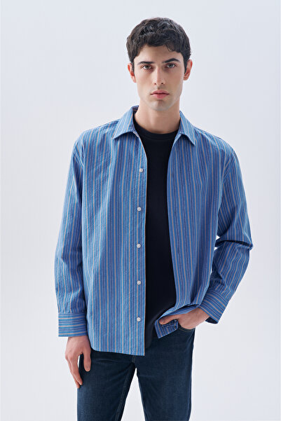 Mudo Striped Comfort Fit Long Sleeve Shirt