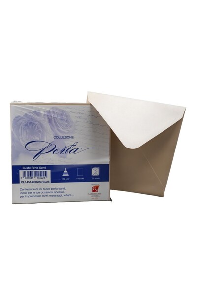 Colorarte Plic color pentru invitatie Perla, nisipiu perlat, 120g/mp, 145x145...