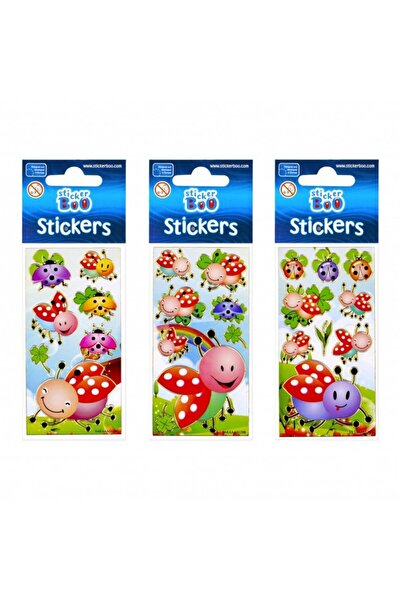 Craft with Fun Αυτοκόλλητα - πασχαλίτσες, σετ 7-8 τεμαχίων, Sticker Boo, 101531