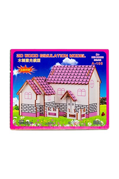 Colorarte Puzzle lemn 3D - Casa Roz, 2 foi, Colorarte, A-106